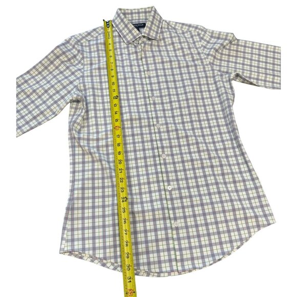 Mizzen + Main Performance‎ Shirt Mens Medium White Orange Stripes Button Up |W1 - Picture 4 of 5